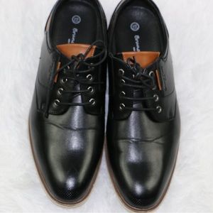 Bruno Marc Mens Black Leather Oxford Dress Shoes Lace Up Size 10.5 Classic
